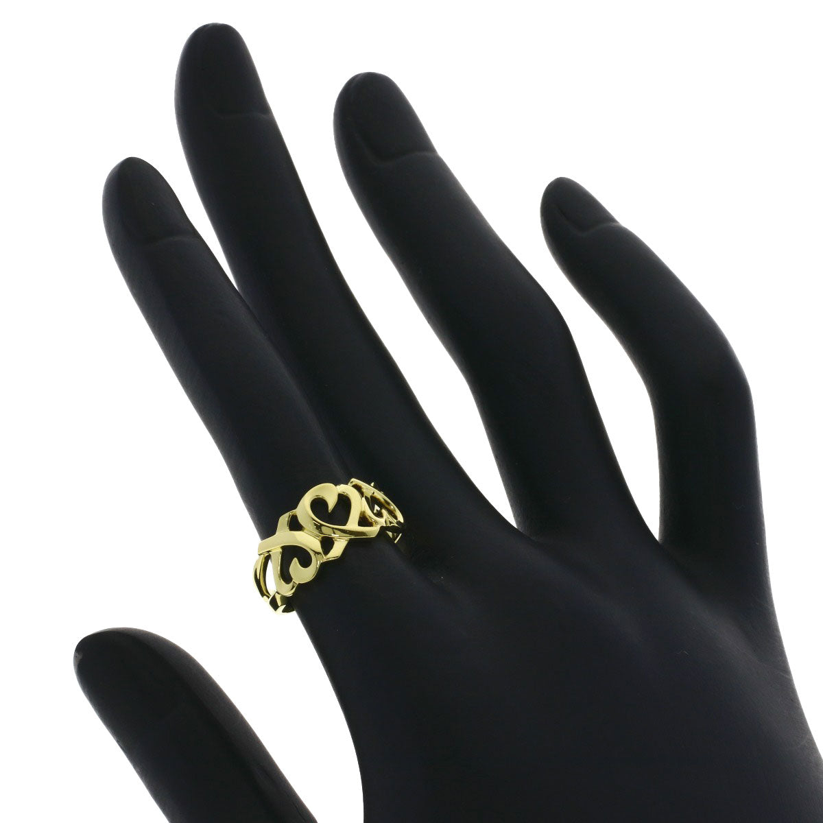 TIFFANY&Co. Triple rubbing heart Ring K18 Yellow Gold Ladies [Used]