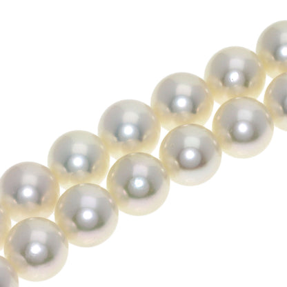 MIKIMOTO Pearl Pearl M Charm Included Long Necklace K18 White Gold Ladies [Used]