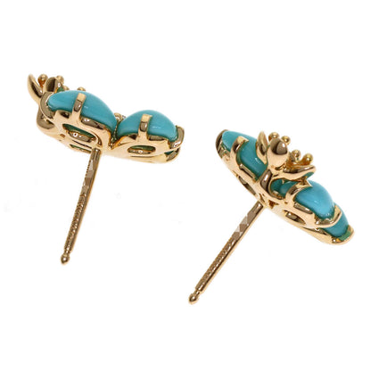 Chaumet Hortensia Eden Turquoise Diamond earring K18 Pink Gold Ladies [Used]