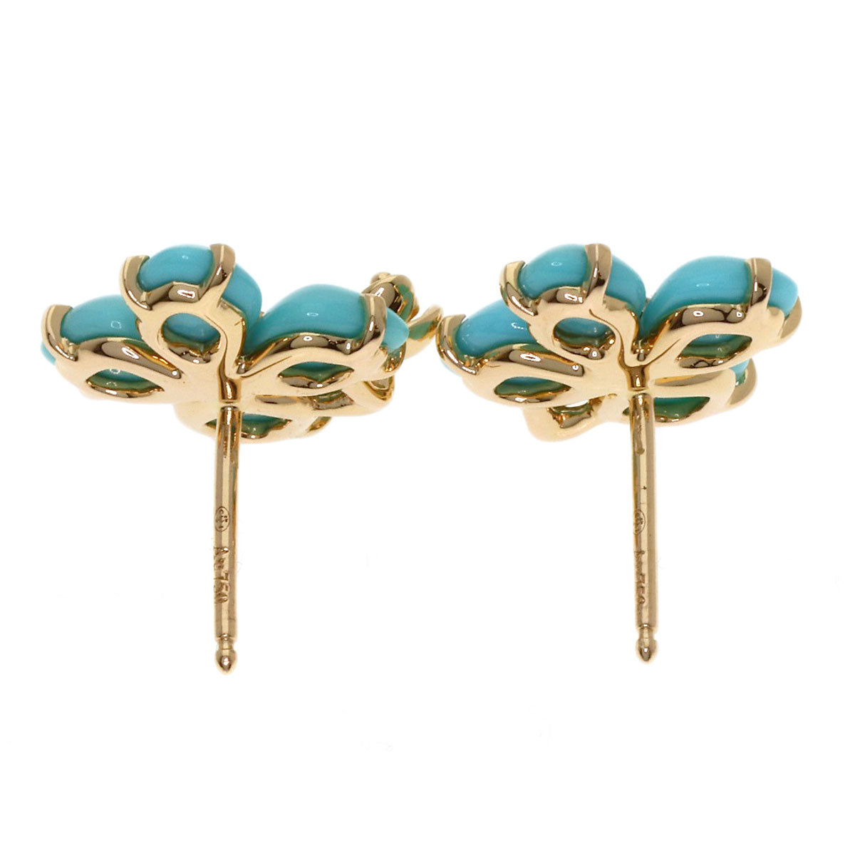 Chaumet Hortensia Eden Turquoise Diamond earring K18 Pink Gold Ladies [Used]