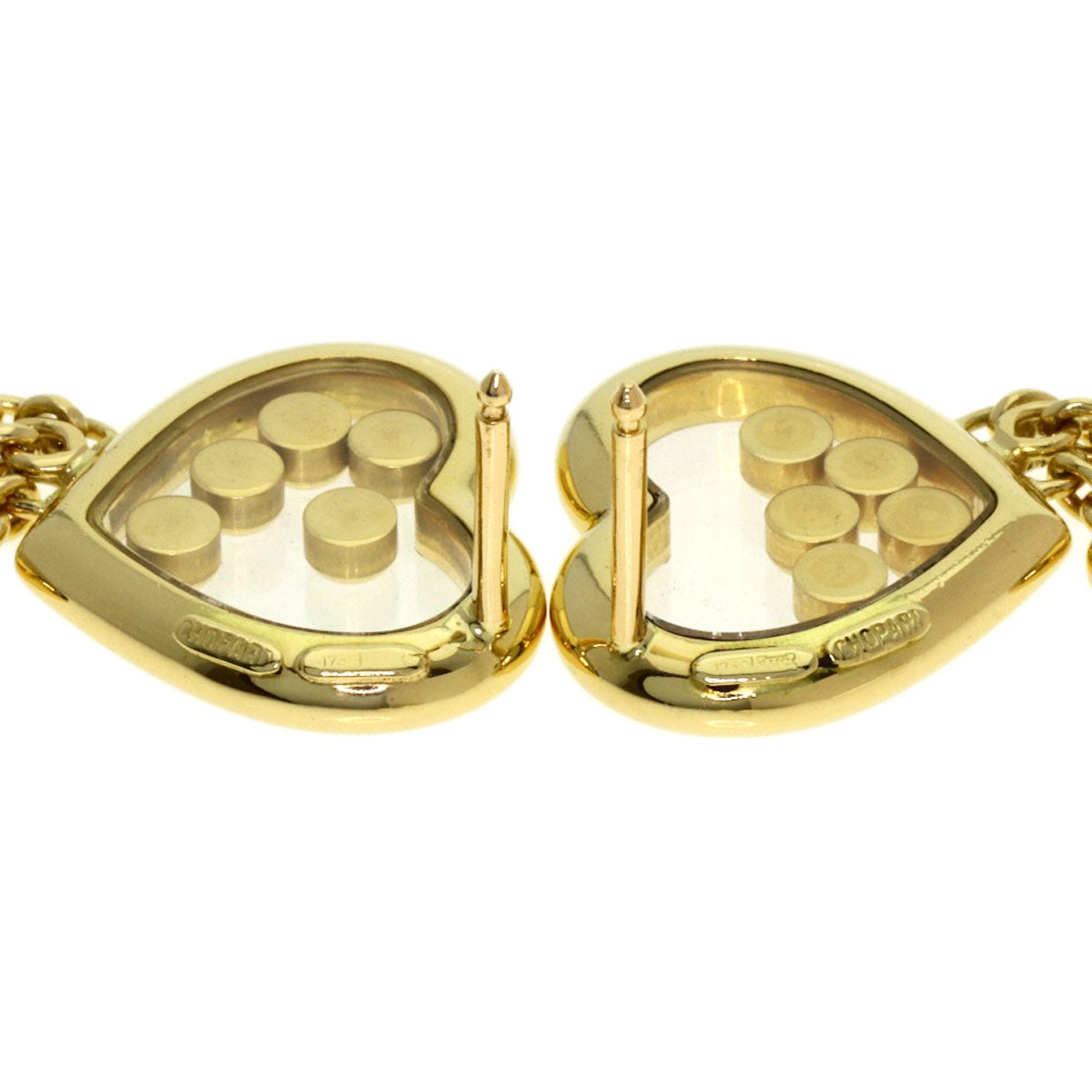 Chopard Happy Diamond earring K18 Yellow Gold Ladies [Used]