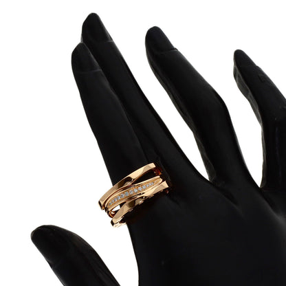 BVLGARI B-zero B-zero1 Legend Diamond #58 Ring K18 Pink Gold Ladies [Used]