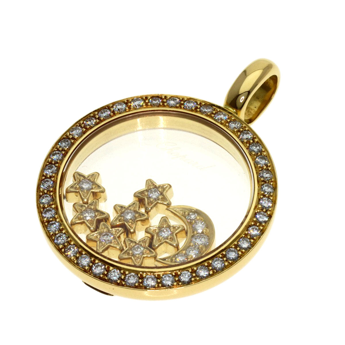 Chopard Moonstar diamond Pendant top K18 Yellow Gold Ladies [Used]