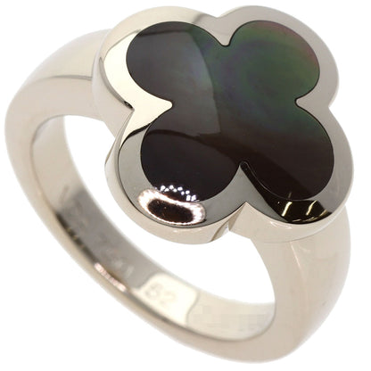 Van Cleef & Arpels Pure Alhambra Mother of Pearl #52 Ring K18 White Gold Ladies [Used]