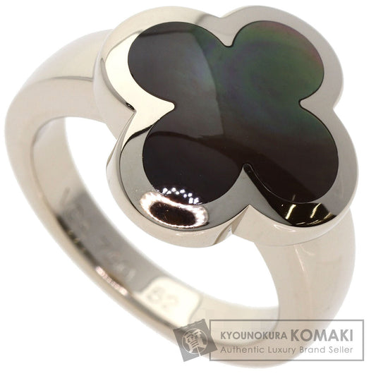 Van Cleef & Arpels Pure Alhambra Mother of Pearl #52 Ring K18 White Gold Ladies [Used]