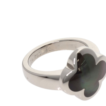 Van Cleef & Arpels Pure Alhambra Mother of Pearl #52 Ring K18 White Gold Ladies [Used]