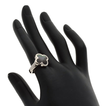 Van Cleef & Arpels Pure Alhambra Mother of Pearl #52 Ring K18 White Gold Ladies [Used]