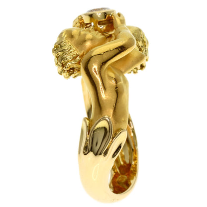 Carrera y Carrera Angel Duo Scroy Diamond Ring K18 Yellow Gold Ladies [Used]