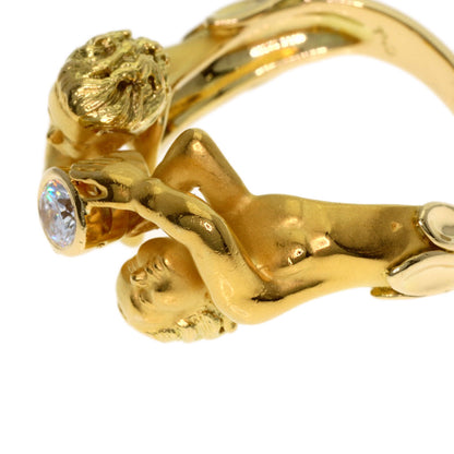 Carrera y Carrera Angel Duo Scroy Diamond Ring K18 Yellow Gold Ladies [Used]