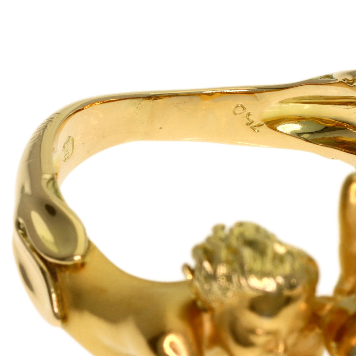 Carrera y Carrera Angel Duo Scroy Diamond Ring K18 Yellow Gold Ladies [Used]