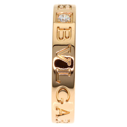 BVLGARI Double Logo Diamond Ring K18 Pink Gold Ladies [Used]