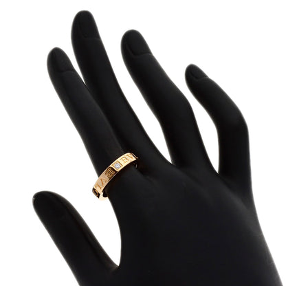 BVLGARI Double Logo Diamond Ring K18 Pink Gold Ladies [Used]