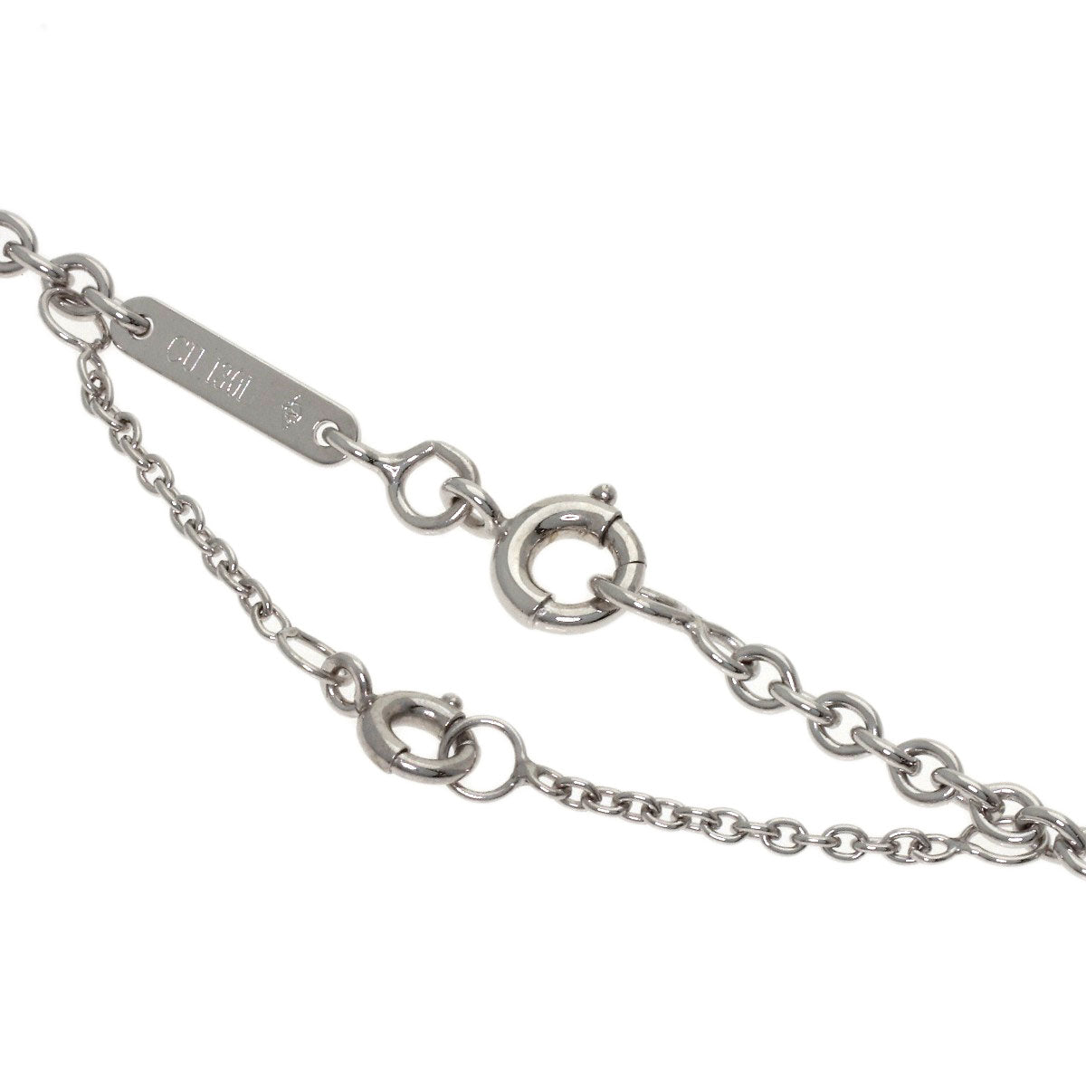 CARTIER Forsa Chain 16.5" Necklace K18 White Gold Ladies [Used]