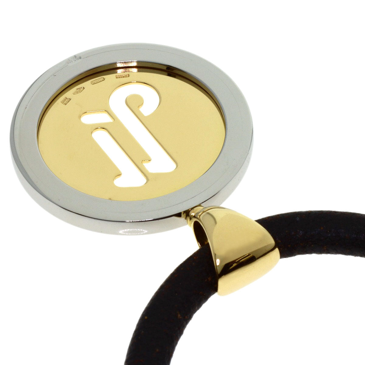 BVLGARI Tondo Capricorn Necklace K18 Yellow Gold Stainless SteelLadies [Used]