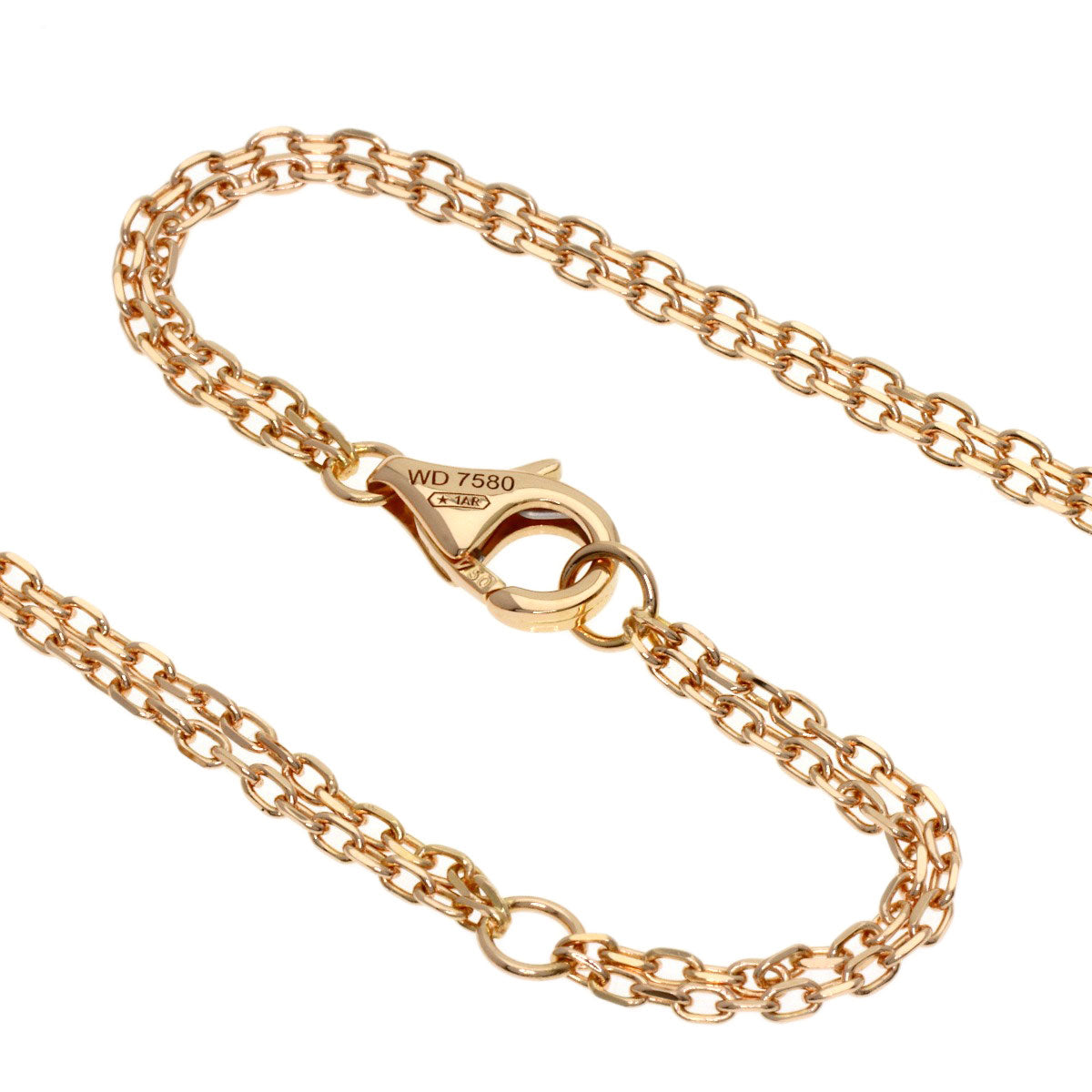 CARTIER Love Three Loop Diamond Necklace K18 Pink Gold Ladies [Used]