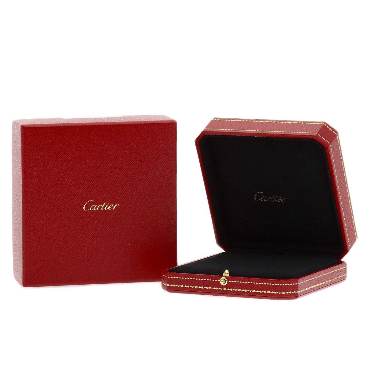 CARTIER Love Three Loop Diamond Necklace K18 Pink Gold Ladies [Used]