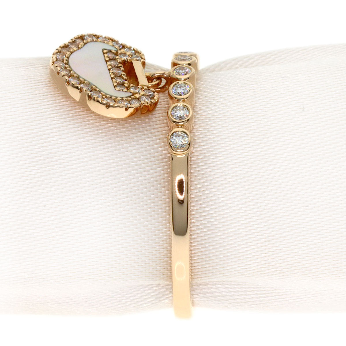 Qeelin Petite UE Diamond Ring K18 Pink Gold Ladies [Used]
