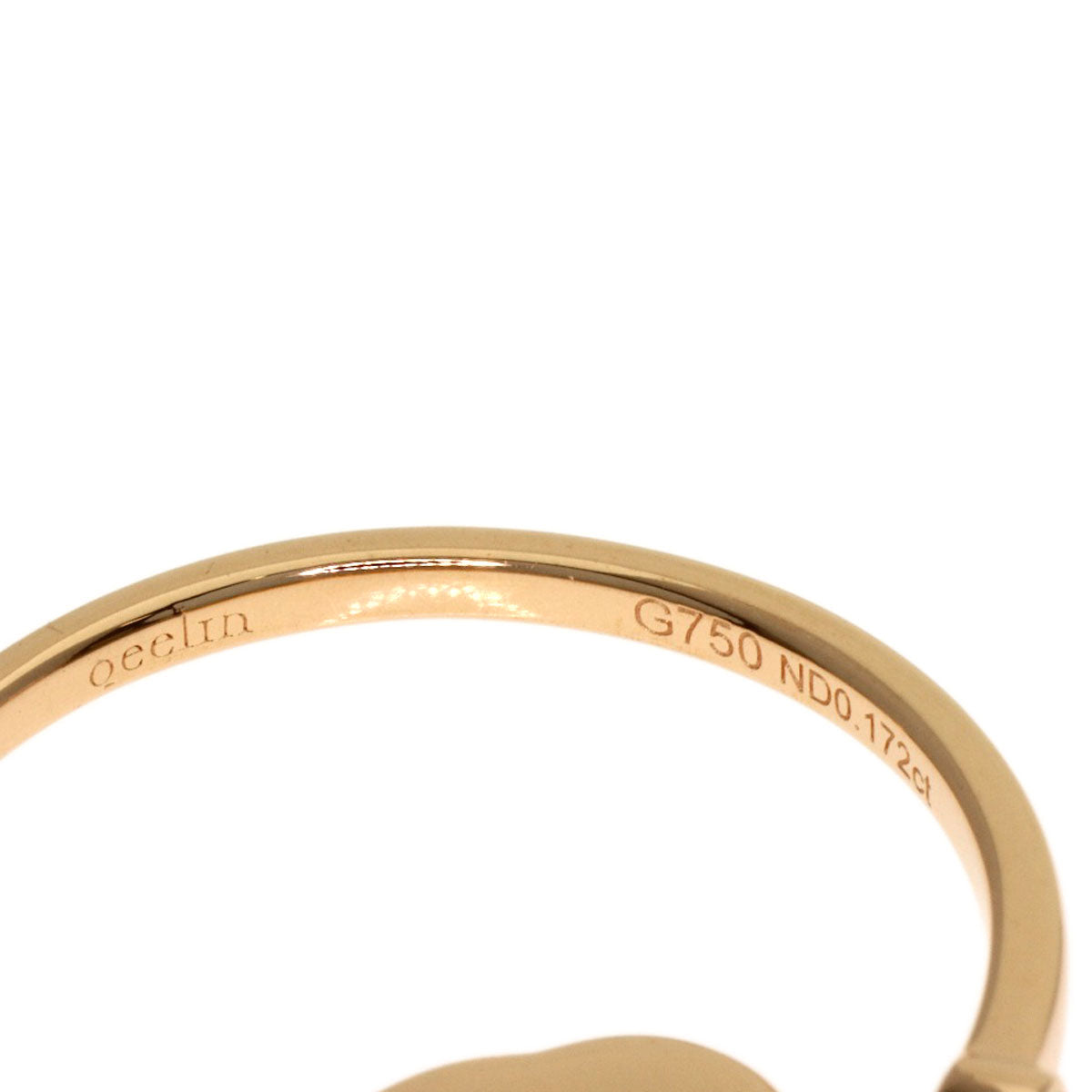 Qeelin Petite UE Diamond Ring K18 Pink Gold Ladies [Used]
