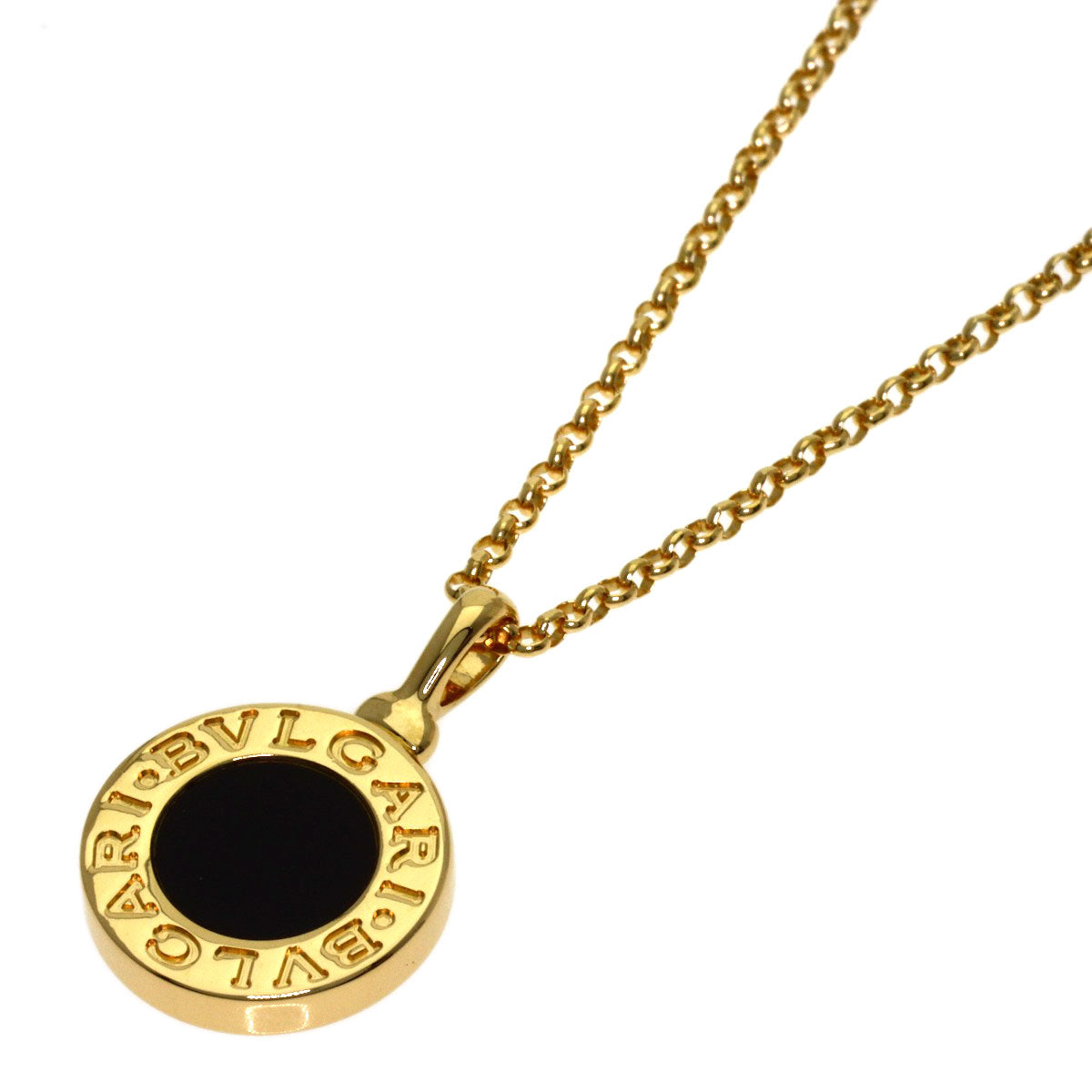 BVLGARI BVLGARI BVLGARI Onyx Necklace K18 Yellow Gold Ladies [Used]