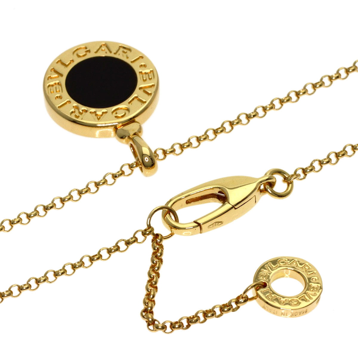 BVLGARI BVLGARI BVLGARI Onyx Necklace K18 Yellow Gold Ladies [Used]