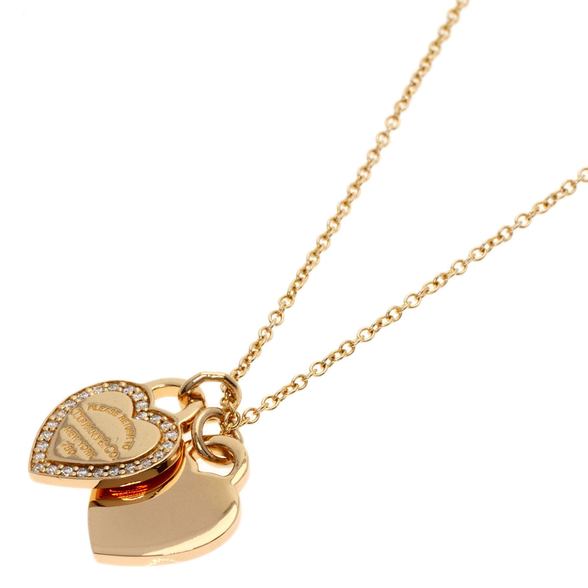 TIFFANY&Co. Return to TIFFANY&Co. Diamond Necklace K18 Pink Gold Ladies [Used]