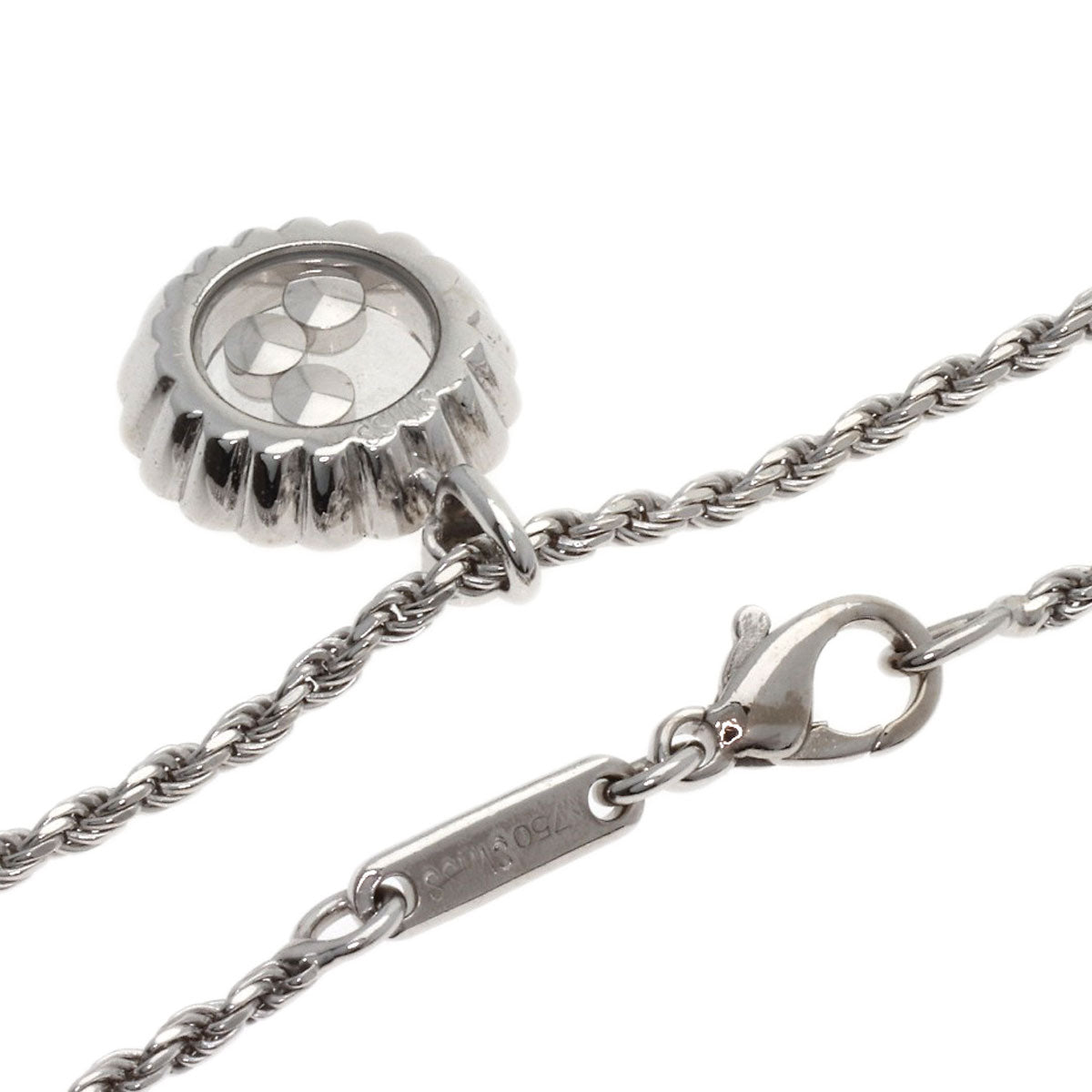 Chopard Happy diamond Necklace K18 White Gold Ladies [Used]