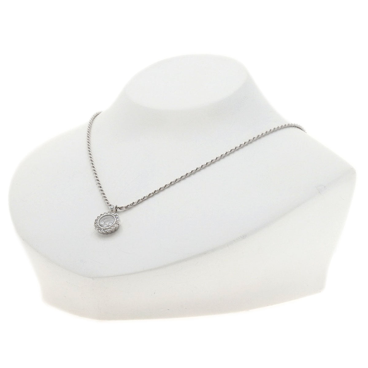 Chopard Happy diamond Necklace K18 White Gold Ladies [Used]