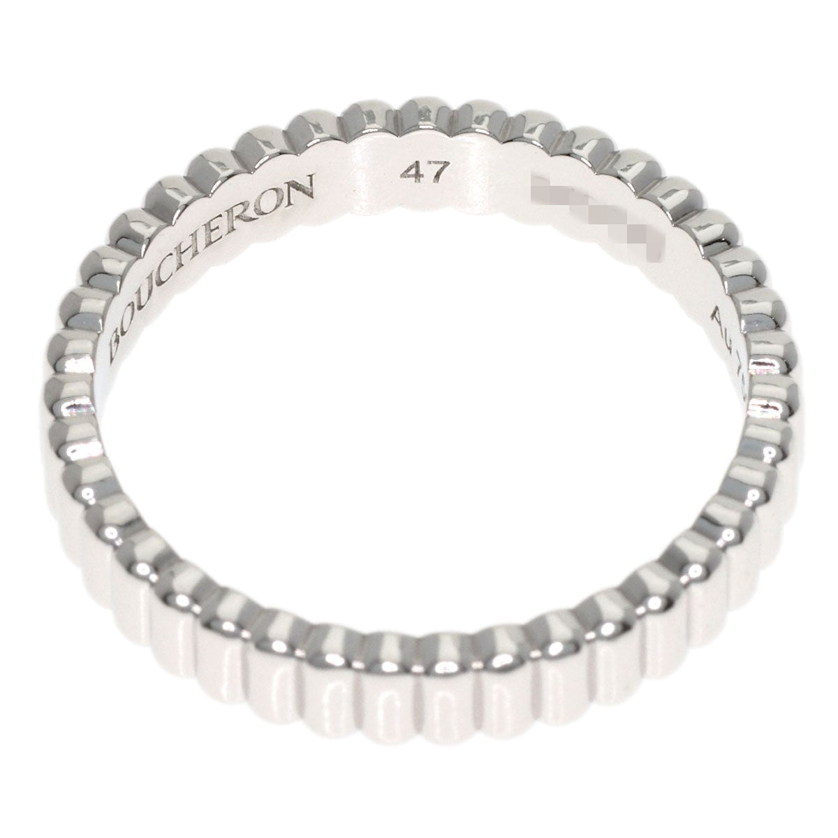Boucheron Quatre Grosgrain #47 Ring K18 White Gold Ladies [Used]
