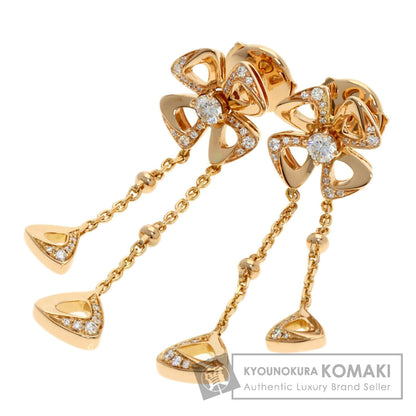 BVLGARI Fiorever Diamond earring K18 Pink Gold Ladies [Used]