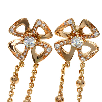 BVLGARI Fiorever Diamond earring K18 Pink Gold Ladies [Used]