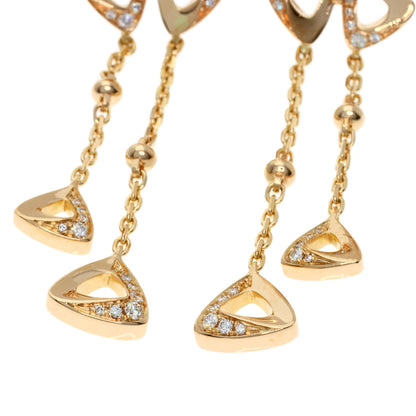 BVLGARI Fiorever Diamond earring K18 Pink Gold Ladies [Used]
