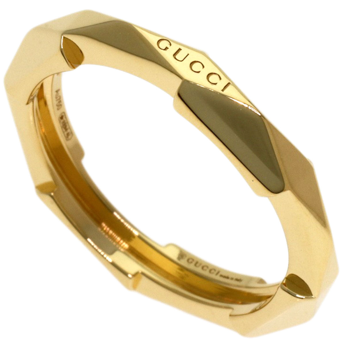 GUCCI Studded Ring Link to Love #19 Ring K18 Yellow Gold Ladies [Used]