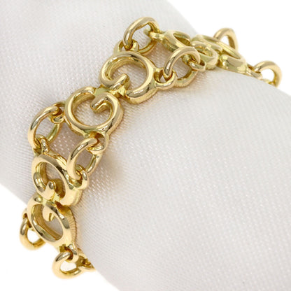 GUCCI Interlocking G Ring K18 Yellow Gold Ladies [Used]