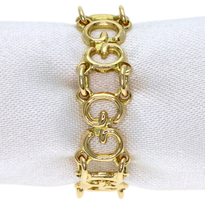 GUCCI Interlocking G Ring K18 Yellow Gold Ladies [Used]