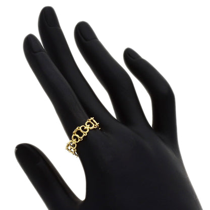 GUCCI Interlocking G Ring K18 Yellow Gold Ladies [Used]