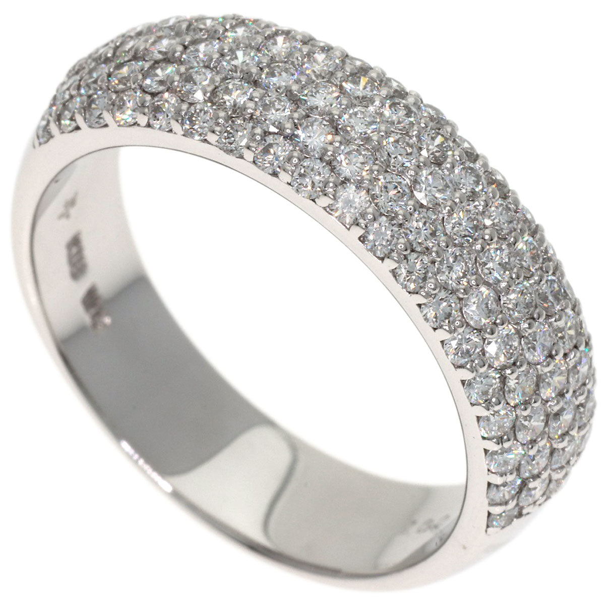 Ponte Vecchio Pave Diamond Ring K18 White Gold Ladies [Used]