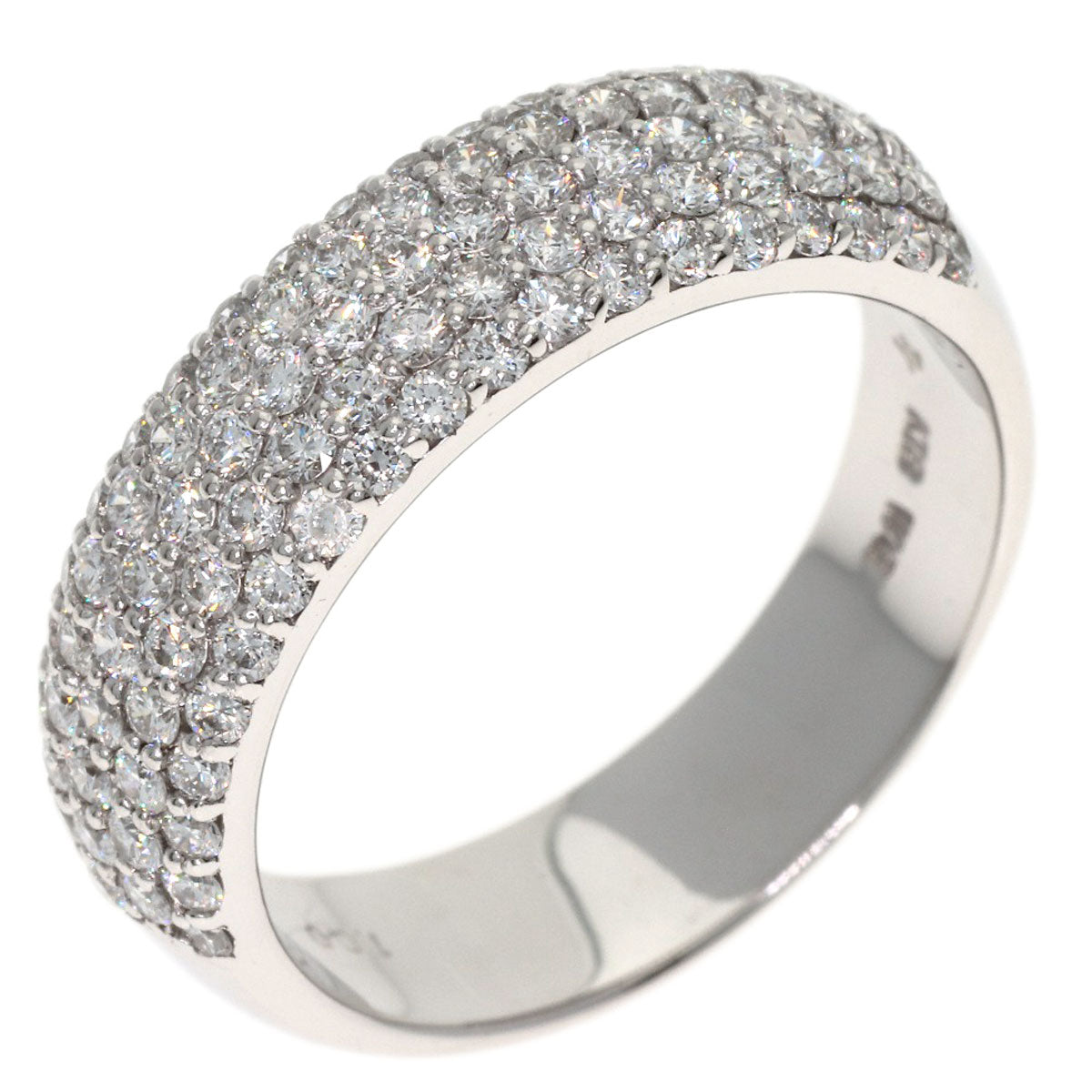 Ponte Vecchio Pave Diamond Ring K18 White Gold Ladies [Used]