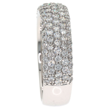 Ponte Vecchio Pave Diamond Ring K18 White Gold Ladies [Used]