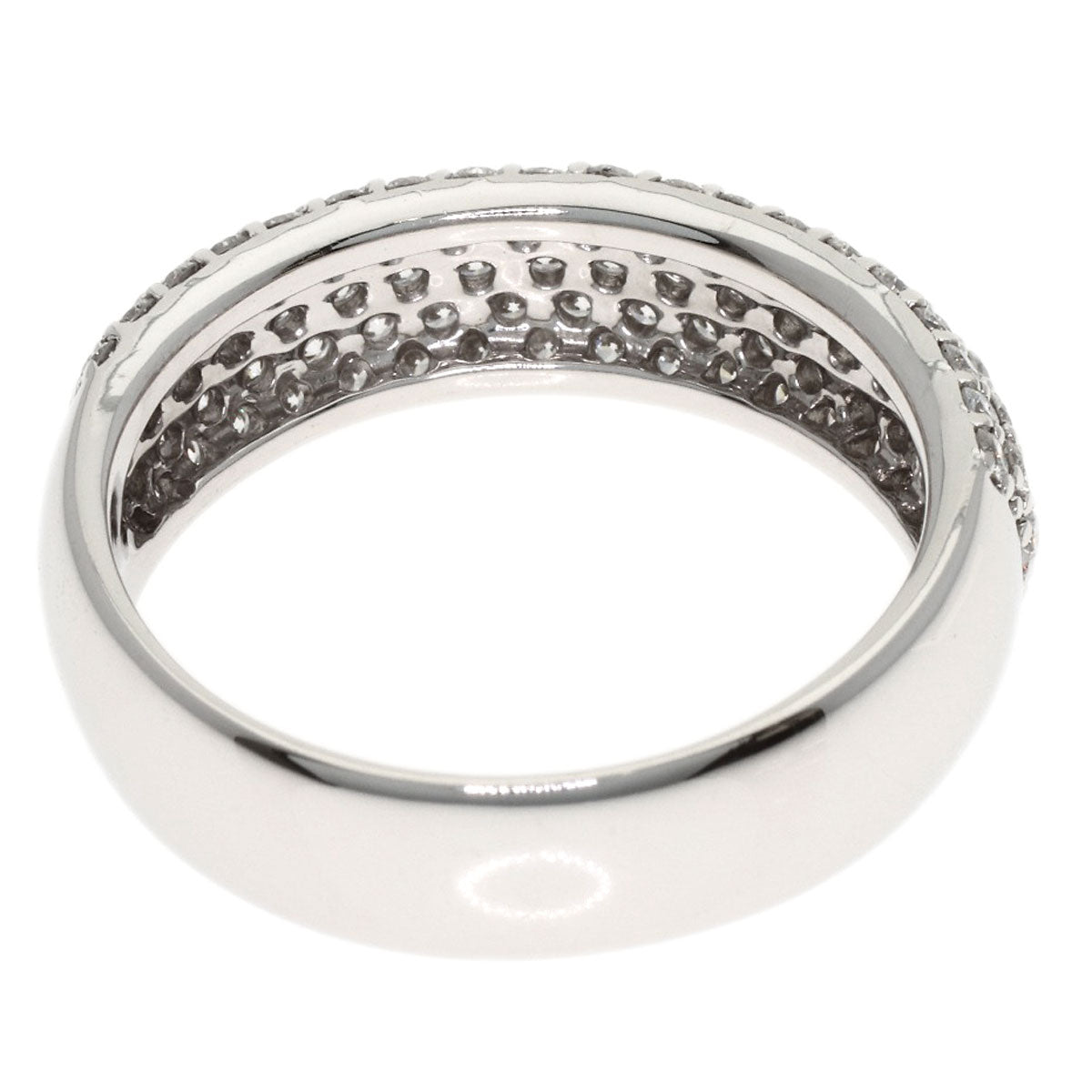 Ponte Vecchio Pave Diamond Ring K18 White Gold Ladies [Used]