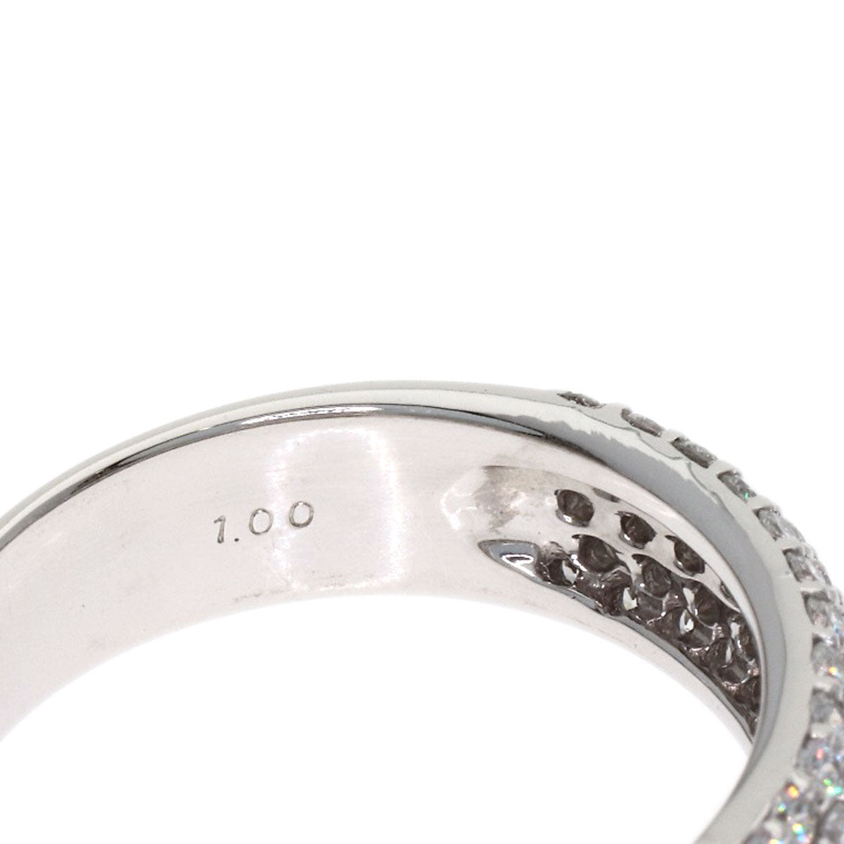 Ponte Vecchio Pave Diamond Ring K18 White Gold Ladies [Used]