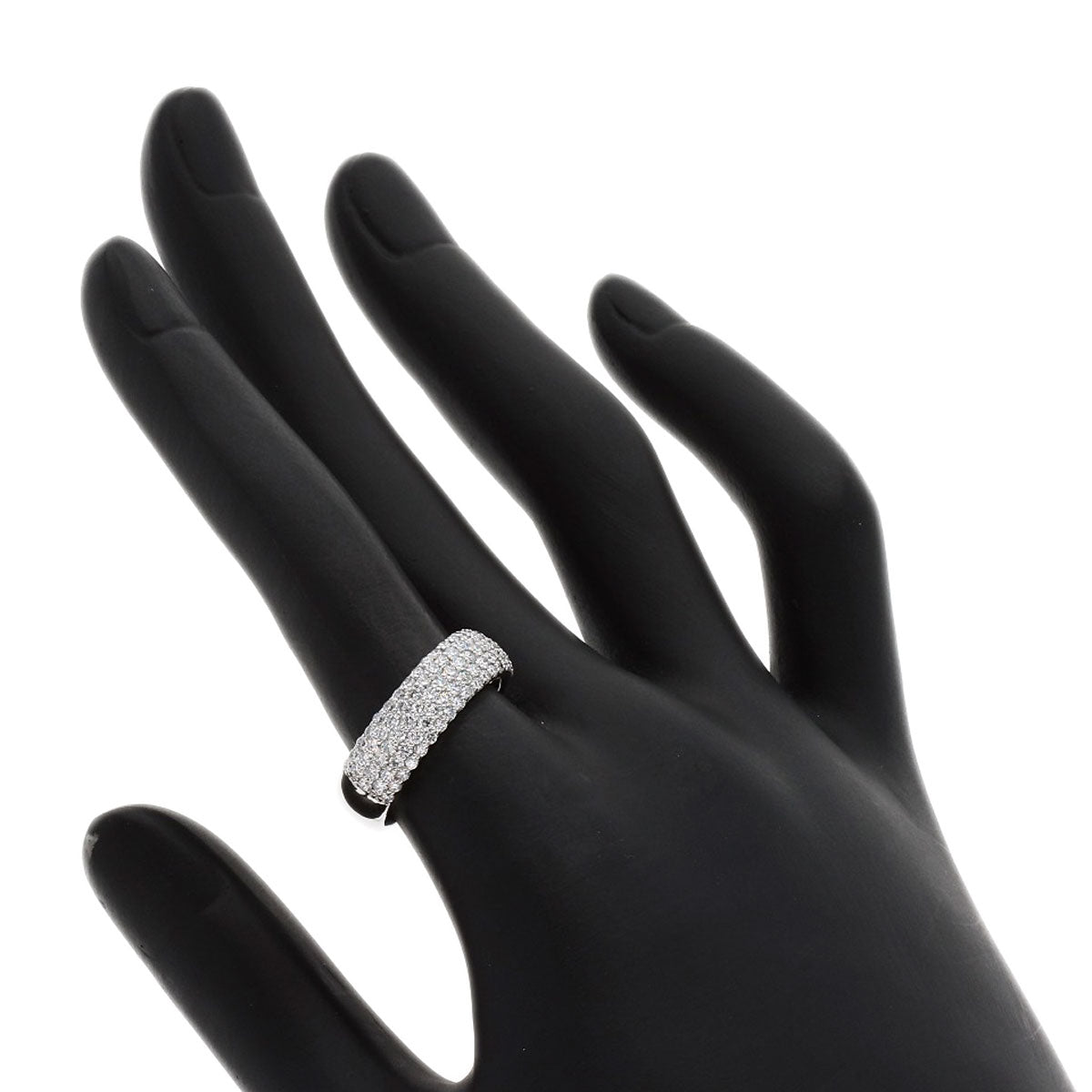 Ponte Vecchio Pave Diamond Ring K18 White Gold Ladies [Used]