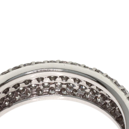 Ponte Vecchio Pave Diamond Ring K18 White Gold Ladies [Used]