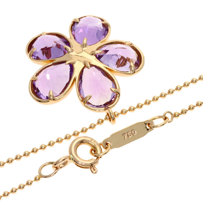 TIFFANY&Co. Garden Flower Amethyst Diamond Necklace K18 Pink Gold Ladies [Used]