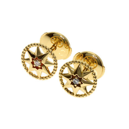 Dior Rose des Vents Diamond earring K18 Yellow Gold Ladies [Used]