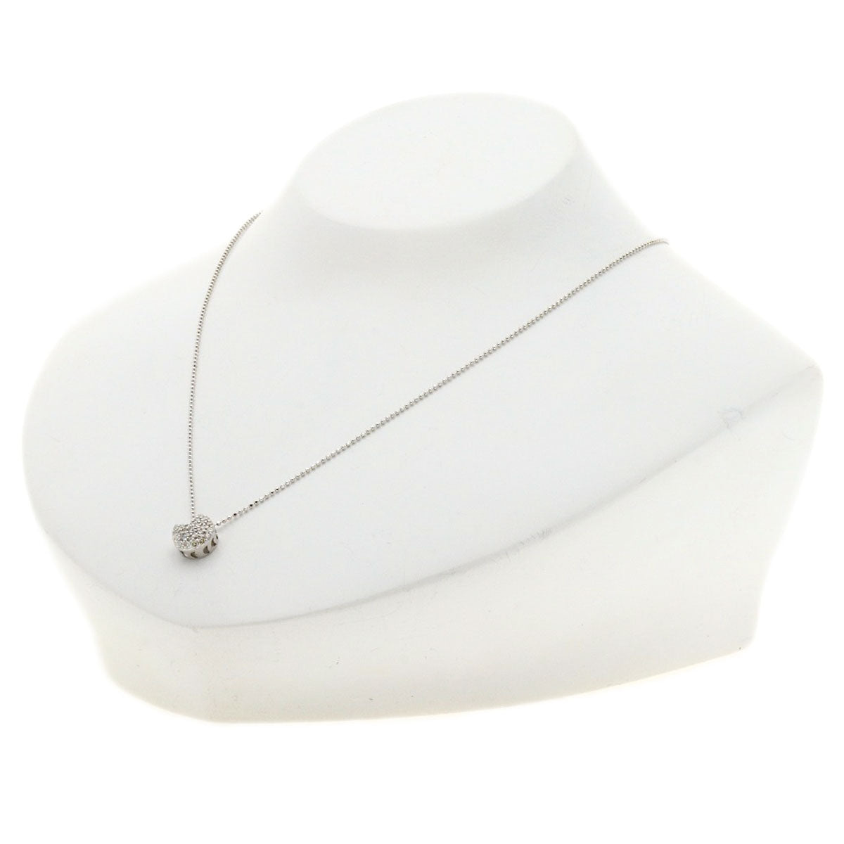 Ponte Vecchio Diamond Necklace K18 White Gold Ladies [Used]