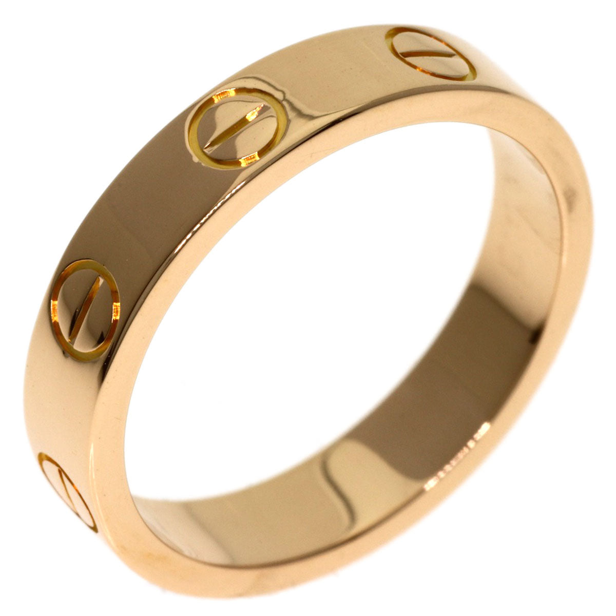 CARTIER mini love ring #48 Ring K18 Pink Gold Ladies [Used]