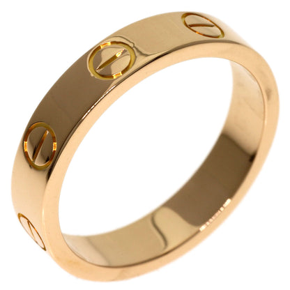 CARTIER mini love ring #48 Ring K18 Pink Gold Ladies [Used]