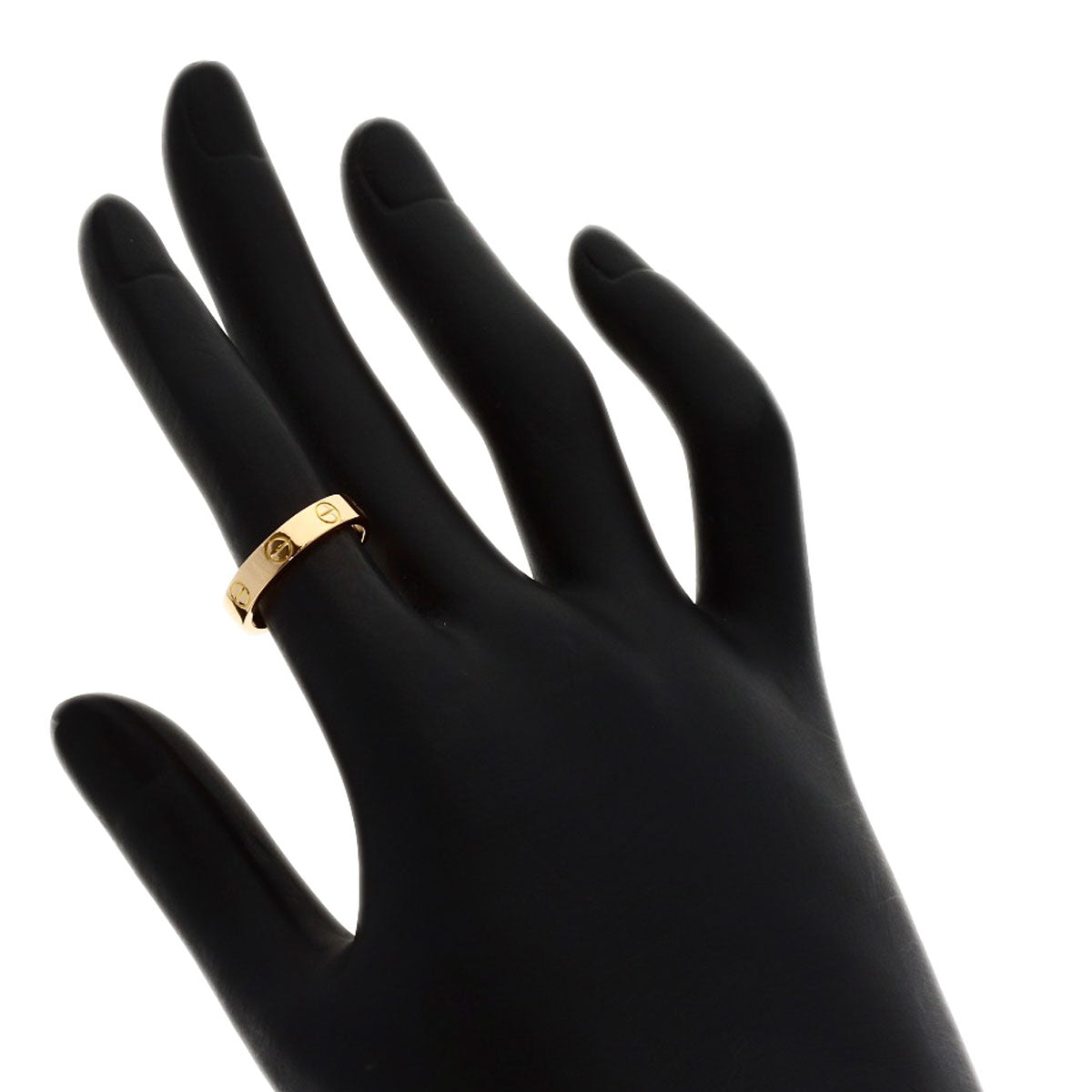 CARTIER mini love ring #48 Ring K18 Pink Gold Ladies [Used]