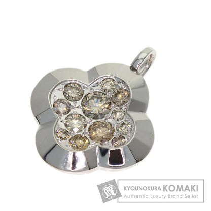 Kashikey Unforgettable Motif Brown Diamond Pendant top K18 White Gold Ladies [Used]