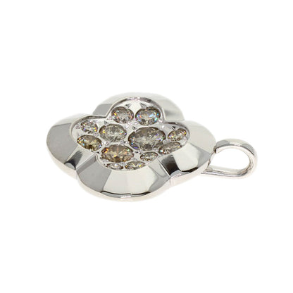Kashikey Unforgettable Motif Brown Diamond Pendant top K18 White Gold Ladies [Used]